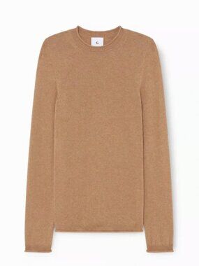 G. Label by Goop The Minimalist 100% Cashmere Sweater in Camel